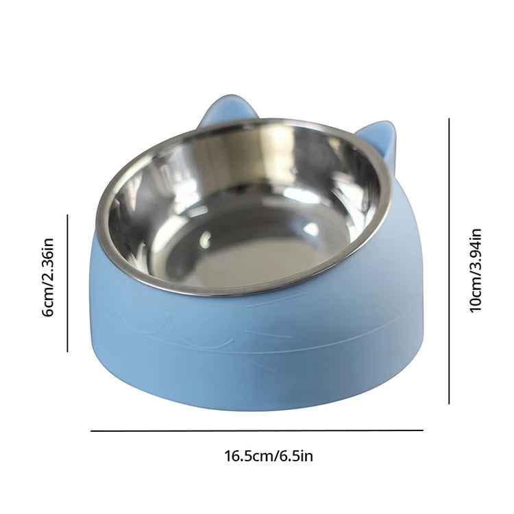 Stainless Steel Inclined Pet Bowl
