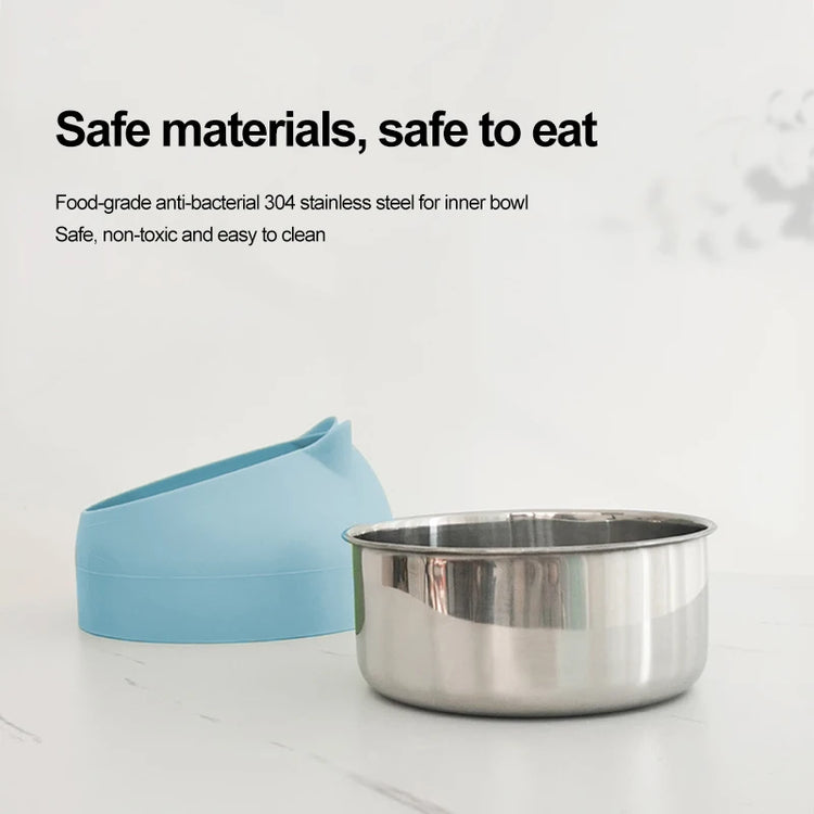 Stainless Steel Inclined Pet Bowl
