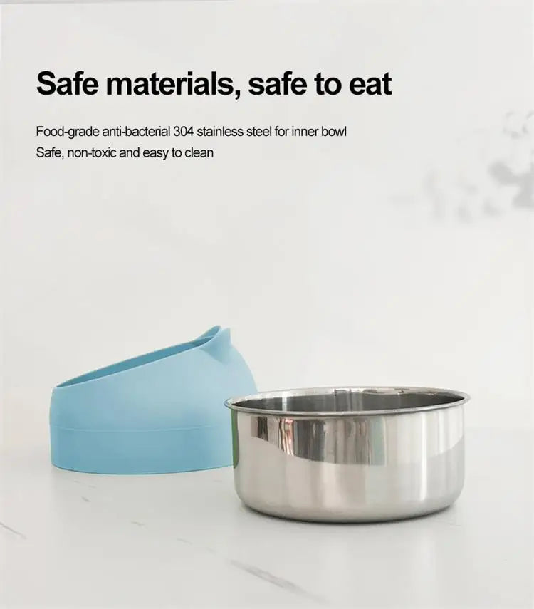 Stainless Steel Inclined Pet Bowl