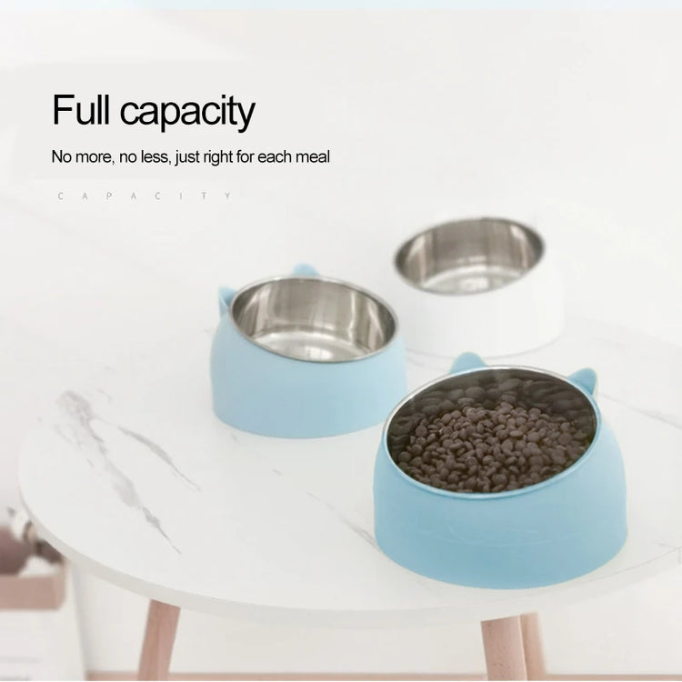 Stainless Steel Inclined Pet Bowl