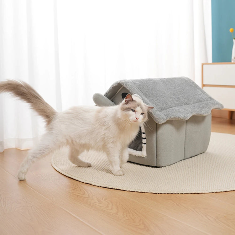 Gray Detachable Cat House