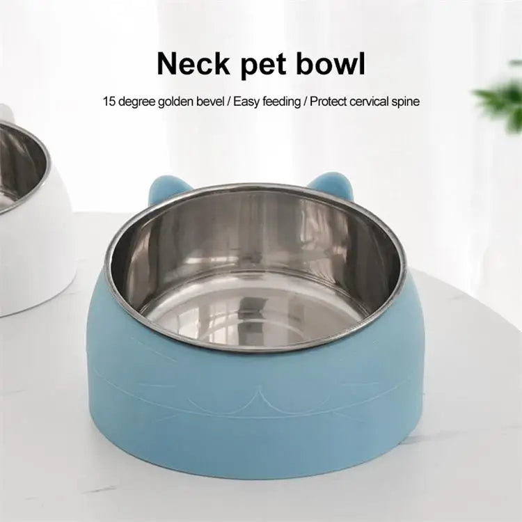 Stainless Steel Inclined Pet Bowl