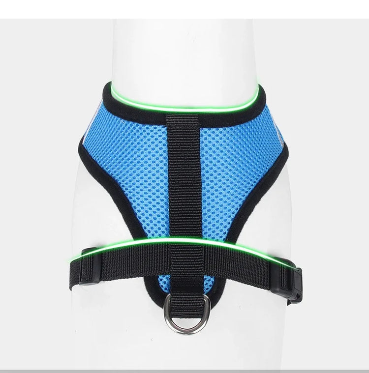 Adjustable Mesh Pet Collar Harness with Leash