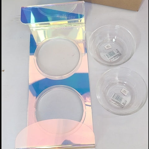 Acrylic Pet Dazzling Bowl Food Basin Small Dog