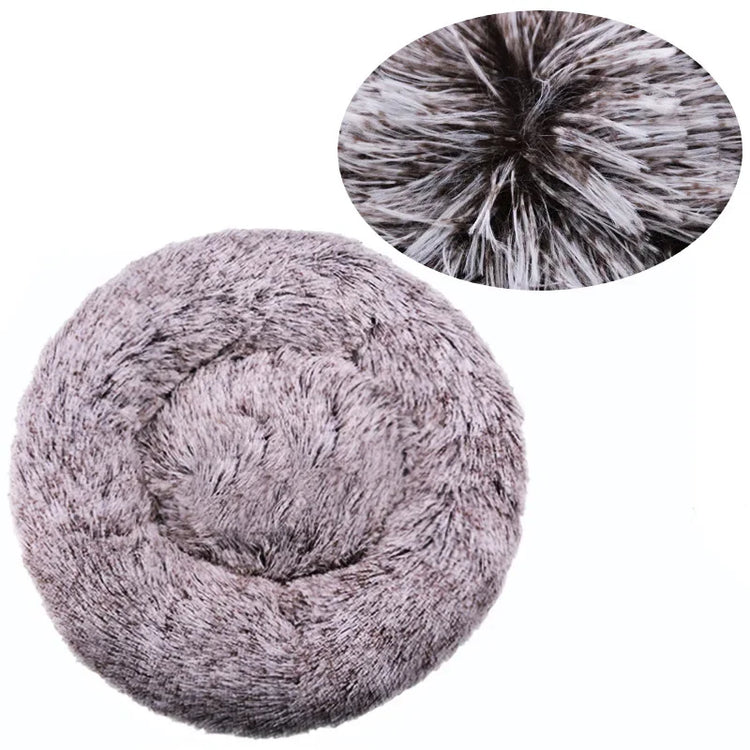 Round Plush Pet Bed (40–90cm)