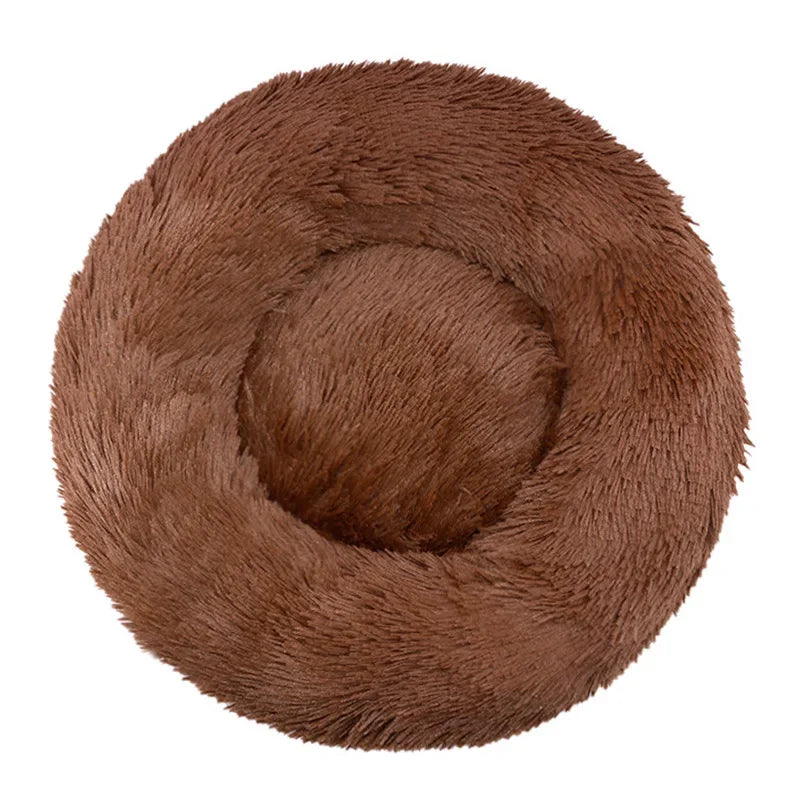 Round Plush Pet Bed (40–90cm)