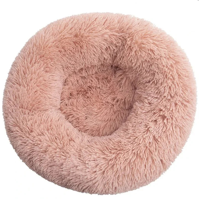 Round Plush Pet Bed (40–90cm)