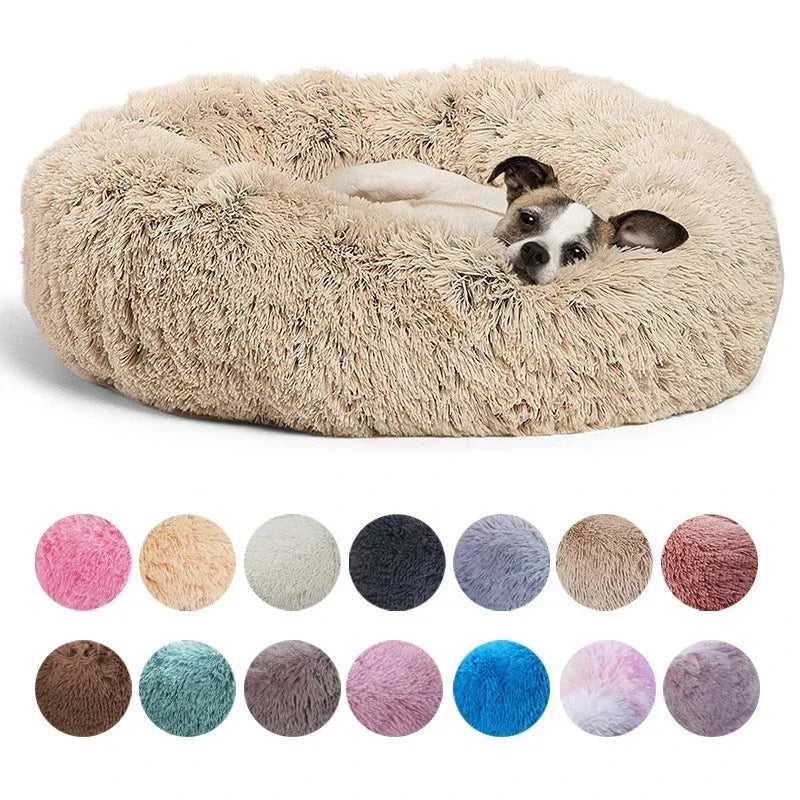 Round Plush Pet Bed (40–90cm)