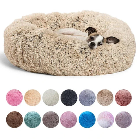 Round Plush Pet Bed (40–90cm)