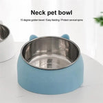 Stainless Steel Inclined Pet Bowl