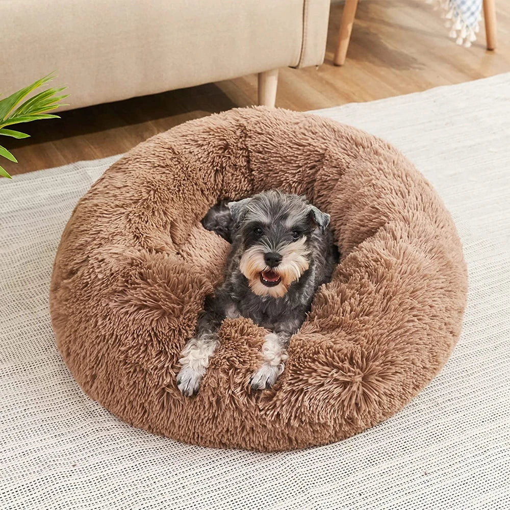 Round Plush Pet Bed (40–90cm)
