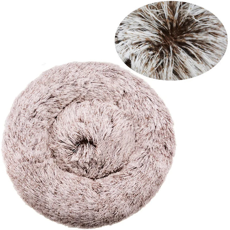 Round Plush Pet Bed (40–90cm)