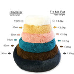 Round Plush Pet Bed (40–90cm)
