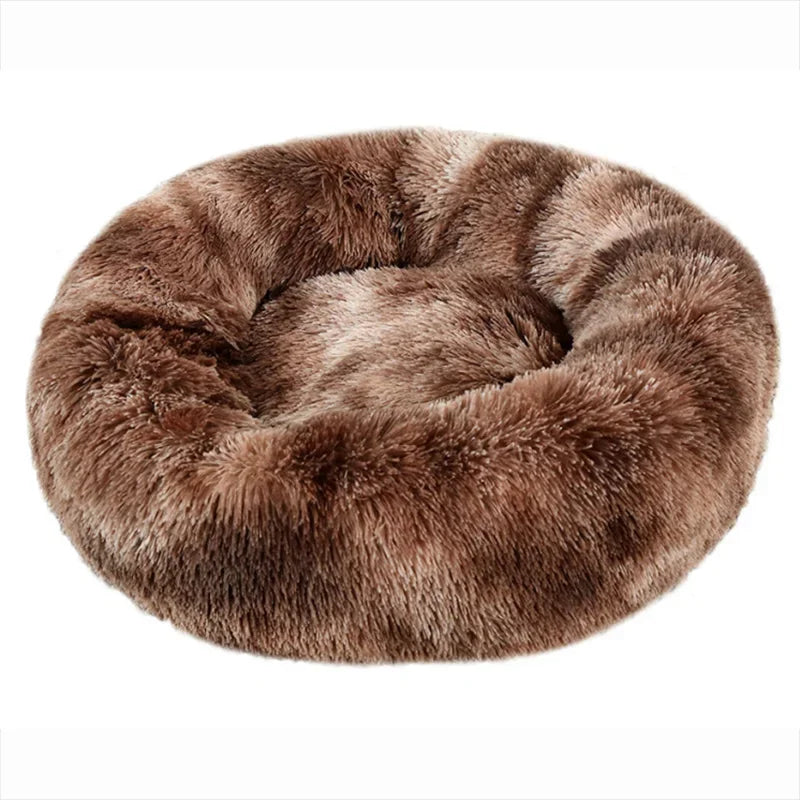 Round Plush Pet Bed (40–90cm)