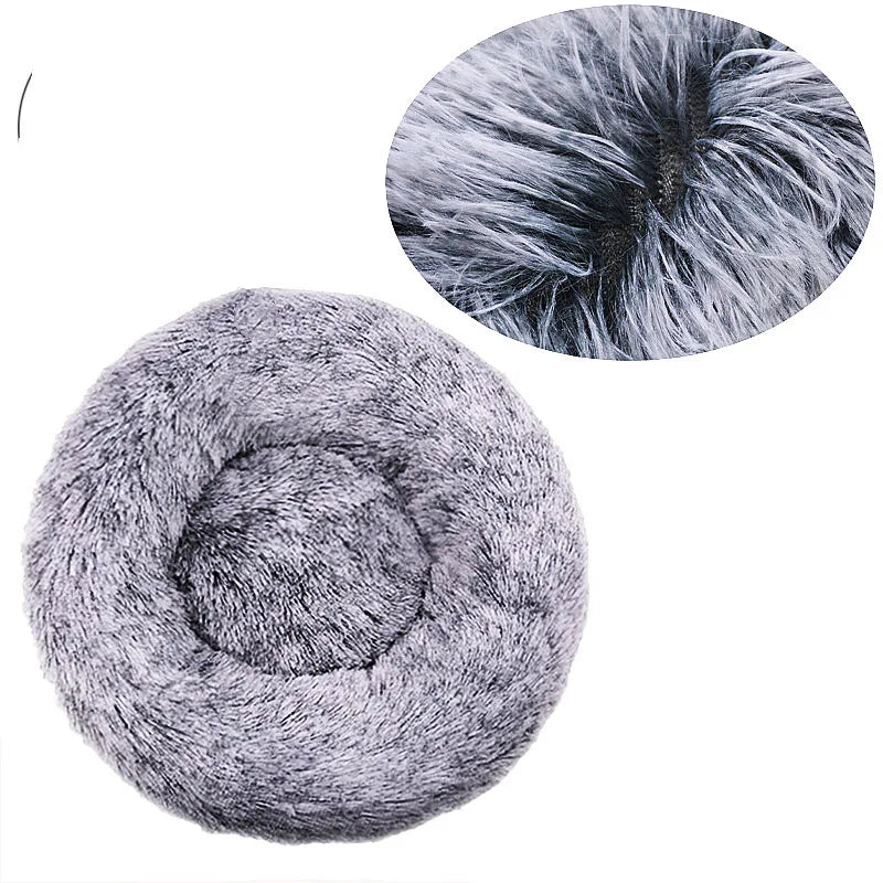 Round Plush Pet Bed (40–90cm)