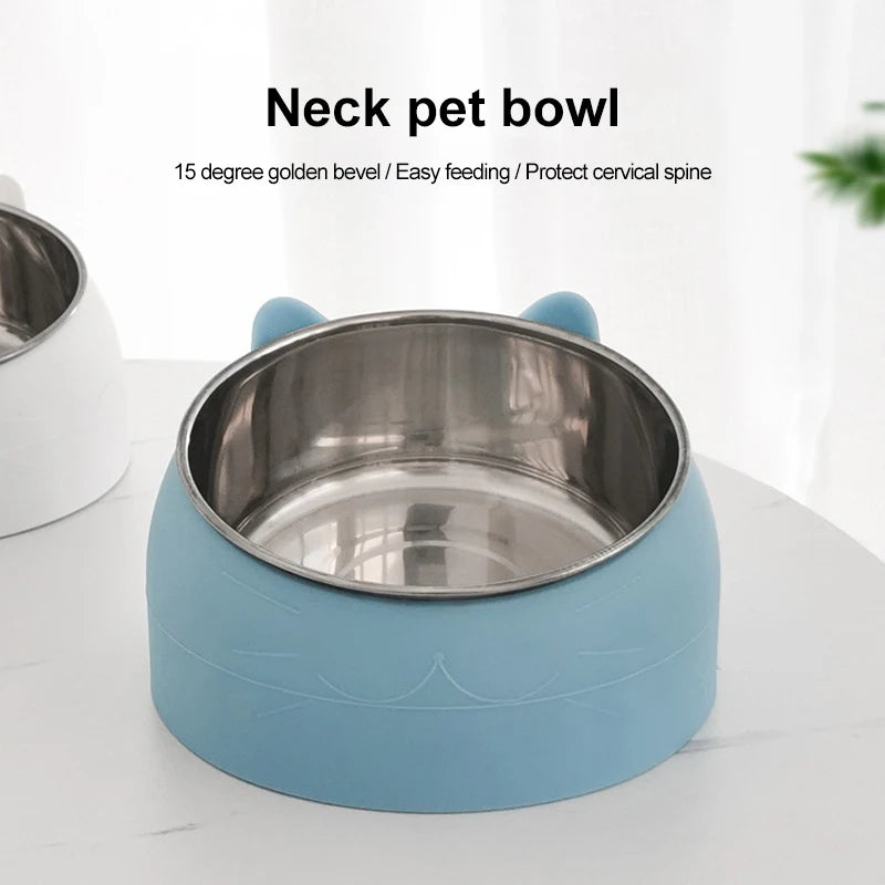 Stainless Steel Inclined Pet Bowl