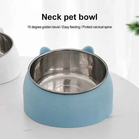 Stainless Steel Inclined Pet Bowl