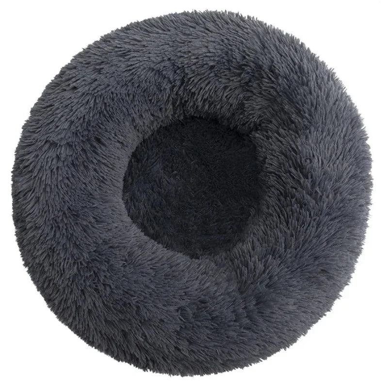 Round Plush Pet Bed (40–90cm)