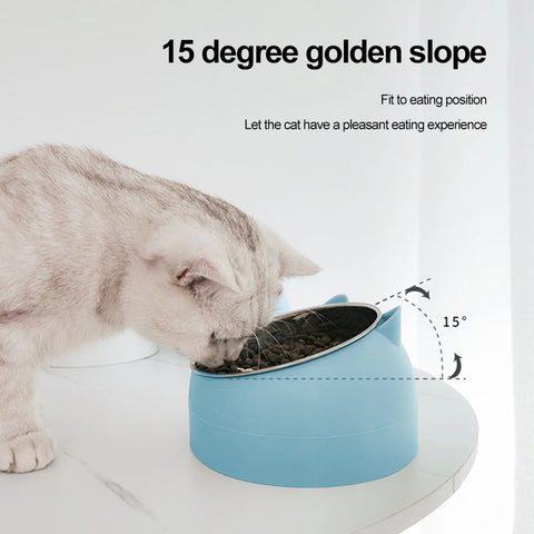Stainless Steel Inclined Pet Bowl
