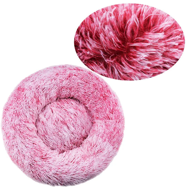 Round Plush Pet Bed (40–90cm)