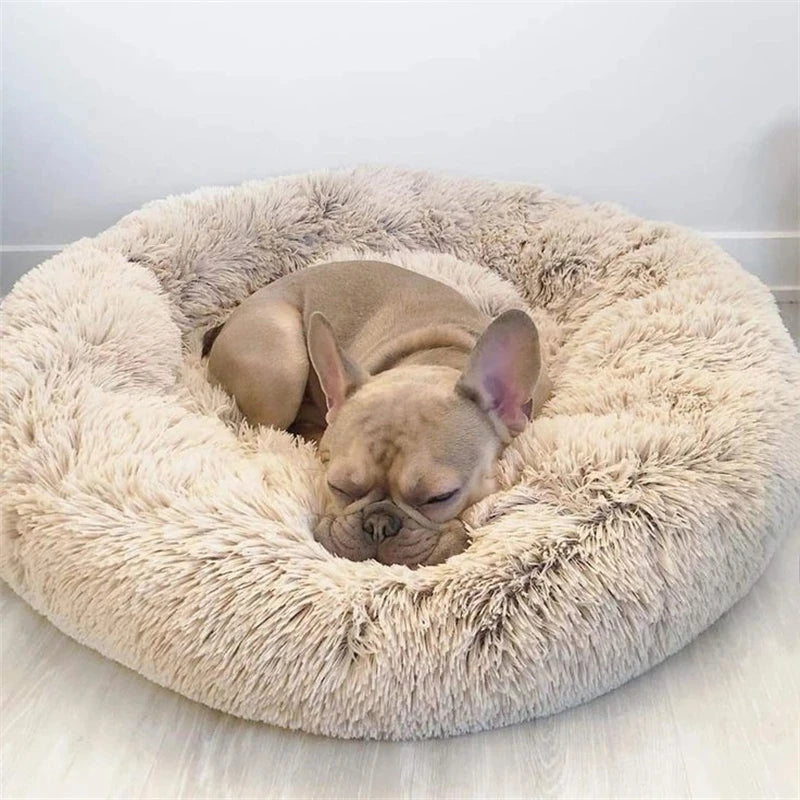 Round Plush Pet Bed (40–90cm)