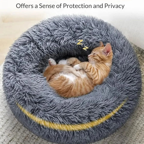 Round Plush Pet Bed (40–90cm)
